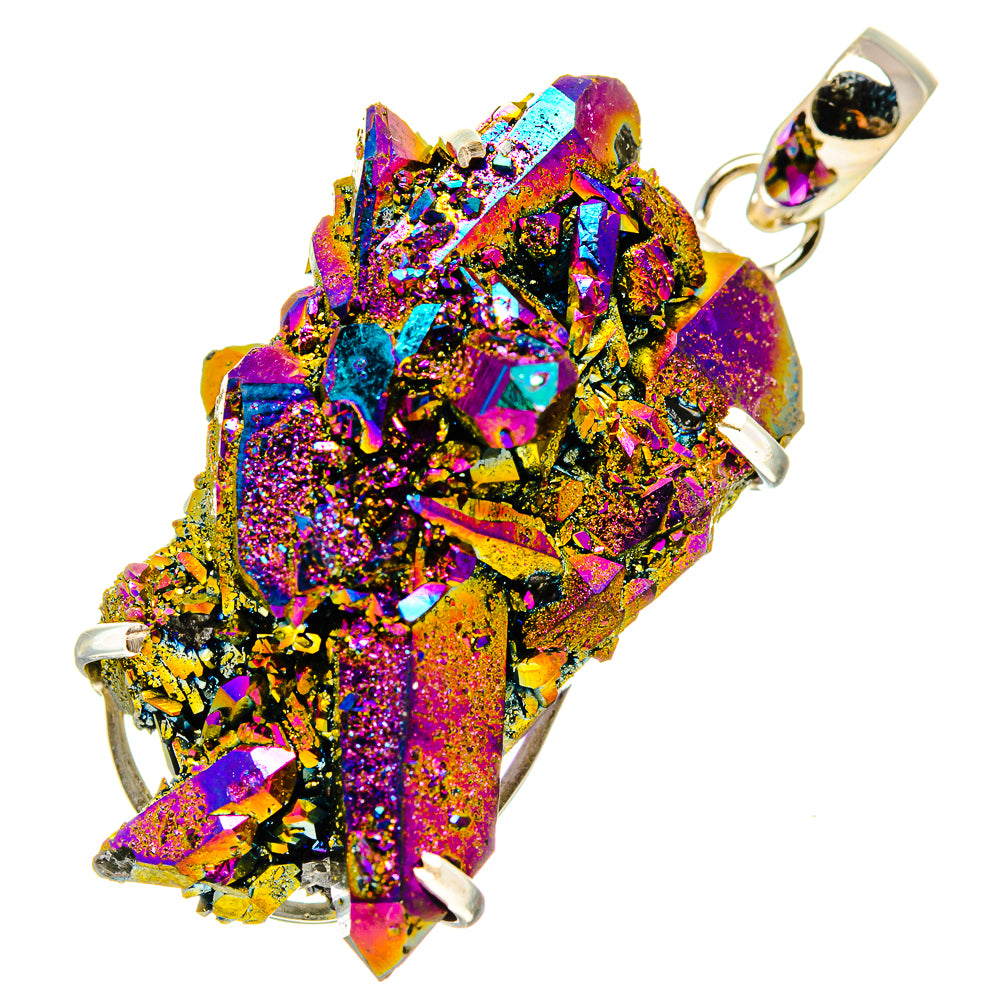 Titanium Sunshine Druzy Pendants handcrafted by Anasilvercos - PD758181