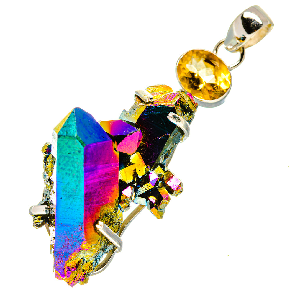 Titanium Sunshine Druzy Pendants handcrafted by Anasilvercos - PD758182