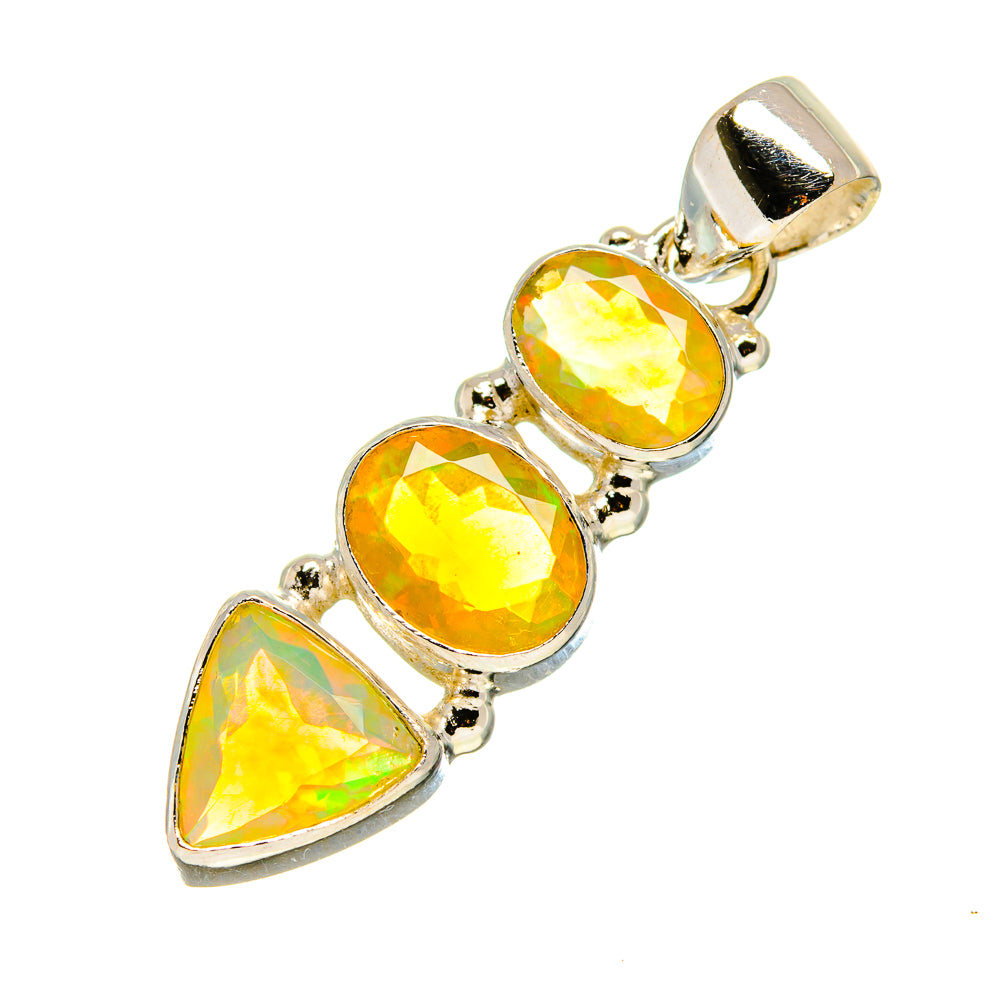 Ethiopian Opal Pendants handcrafted by Anasilvercos - PD758194