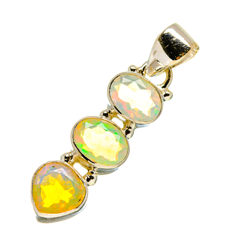 Ethiopian Opal Pendants handcrafted by Anasilvercos - PD758196