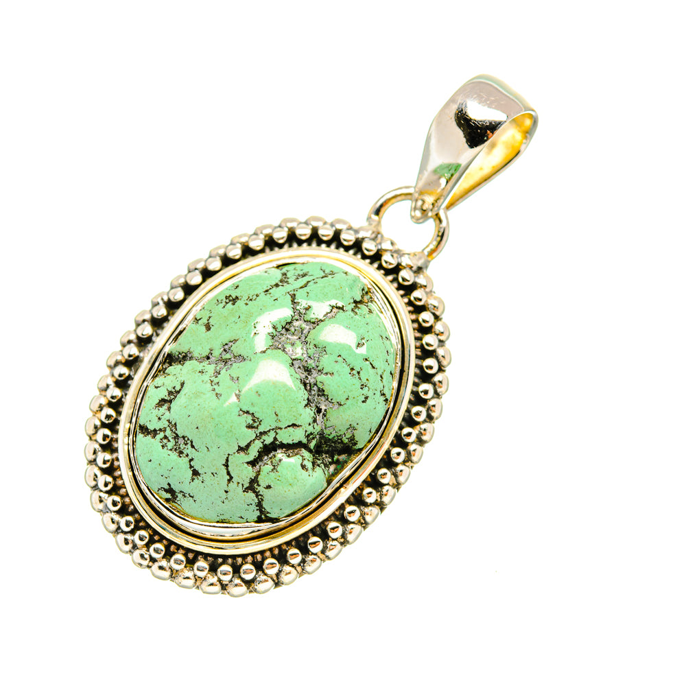 Tibetan Turquoise Pendants handcrafted by Anasilvercos - PD7582