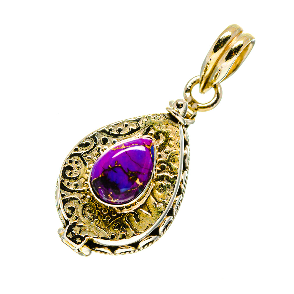 Purple Copper Composite Turquoise Pendants handcrafted by Anasilvercos - PD758213