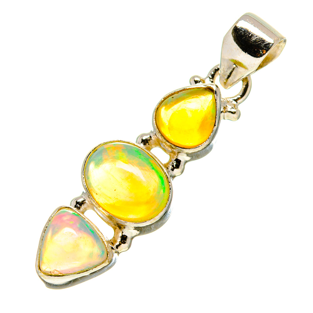 Ethiopian Opal Pendants handcrafted by Anasilvercos - PD758224