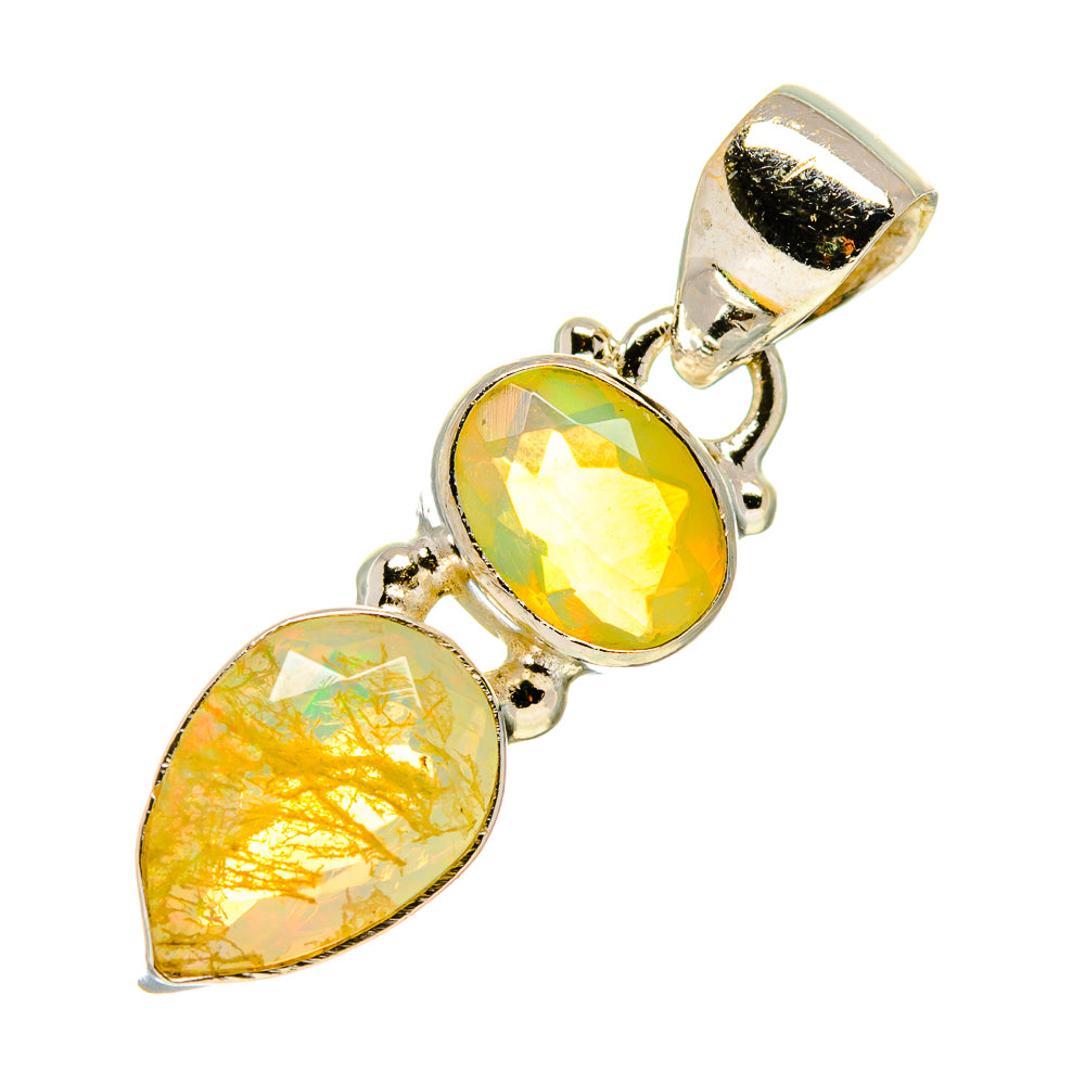 Ethiopian Opal Pendants handcrafted by Anasilvercos - PD758226
