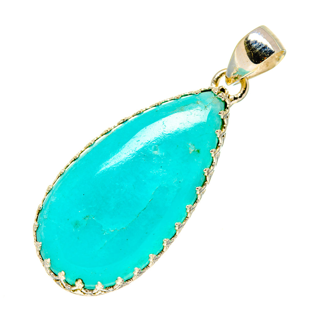 Peruvian Amazonite Pendants handcrafted by Anasilvercos - PD758238