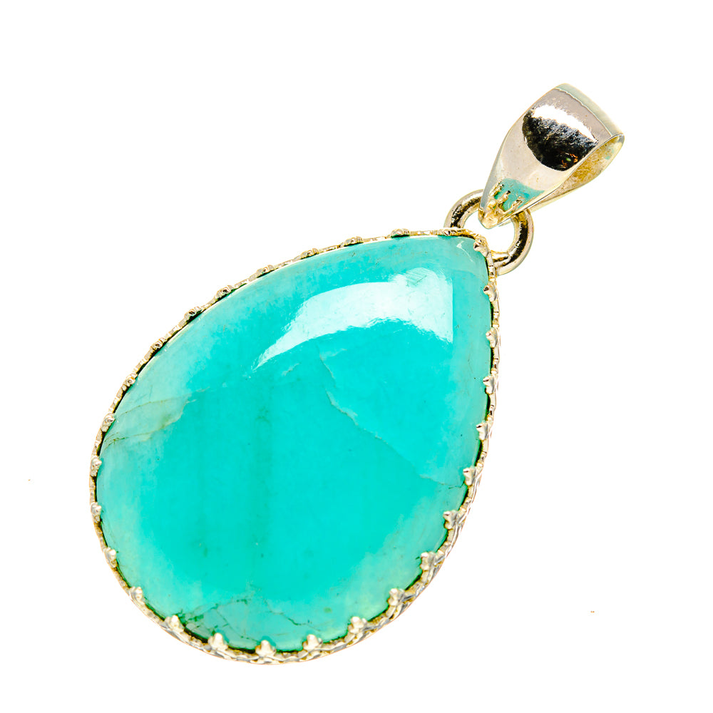 Peruvian Amazonite Pendants handcrafted by Anasilvercos - PD758264