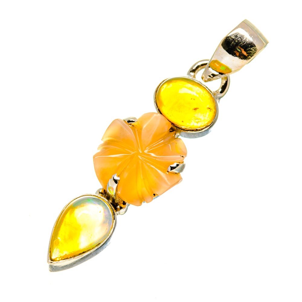 Ethiopian Opal Pendants handcrafted by Anasilvercos - PD758270