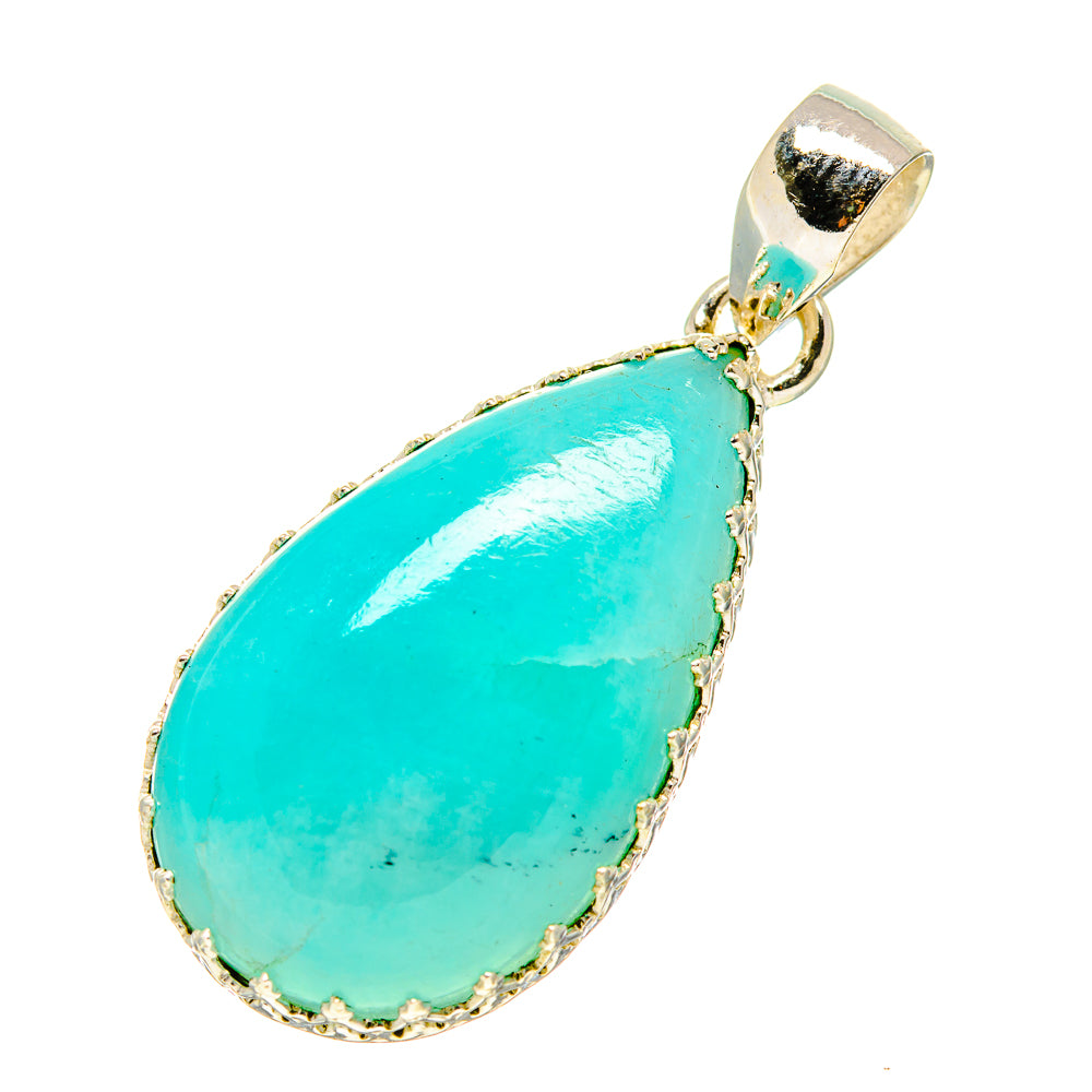 Peruvian Amazonite Pendants handcrafted by Anasilvercos - PD758279