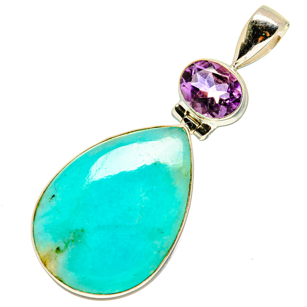 Peruvian Amazonite Pendants handcrafted by Anasilvercos - PD758299
