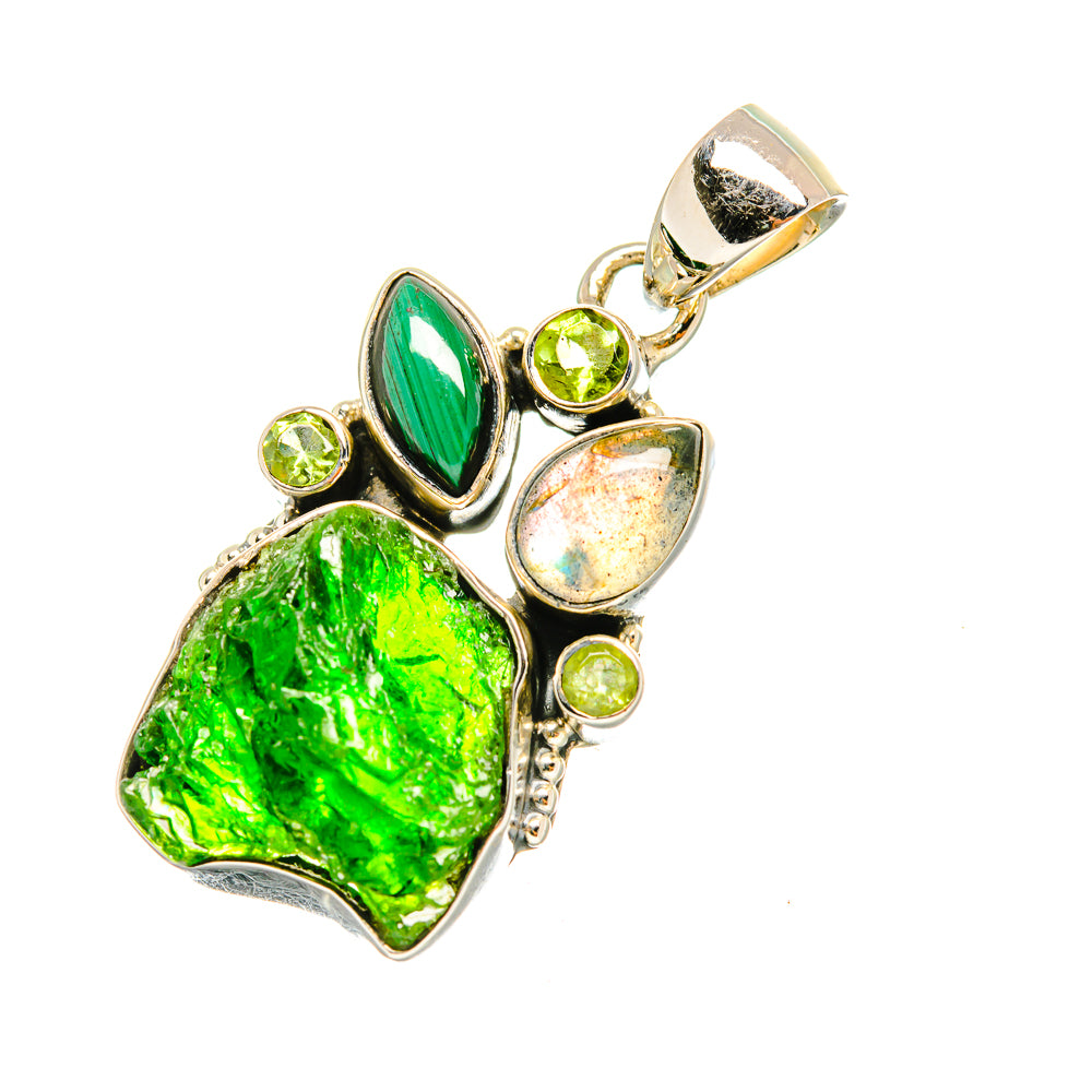 Chrome Diopside Pendants handcrafted by Anasilvercos - PD7583