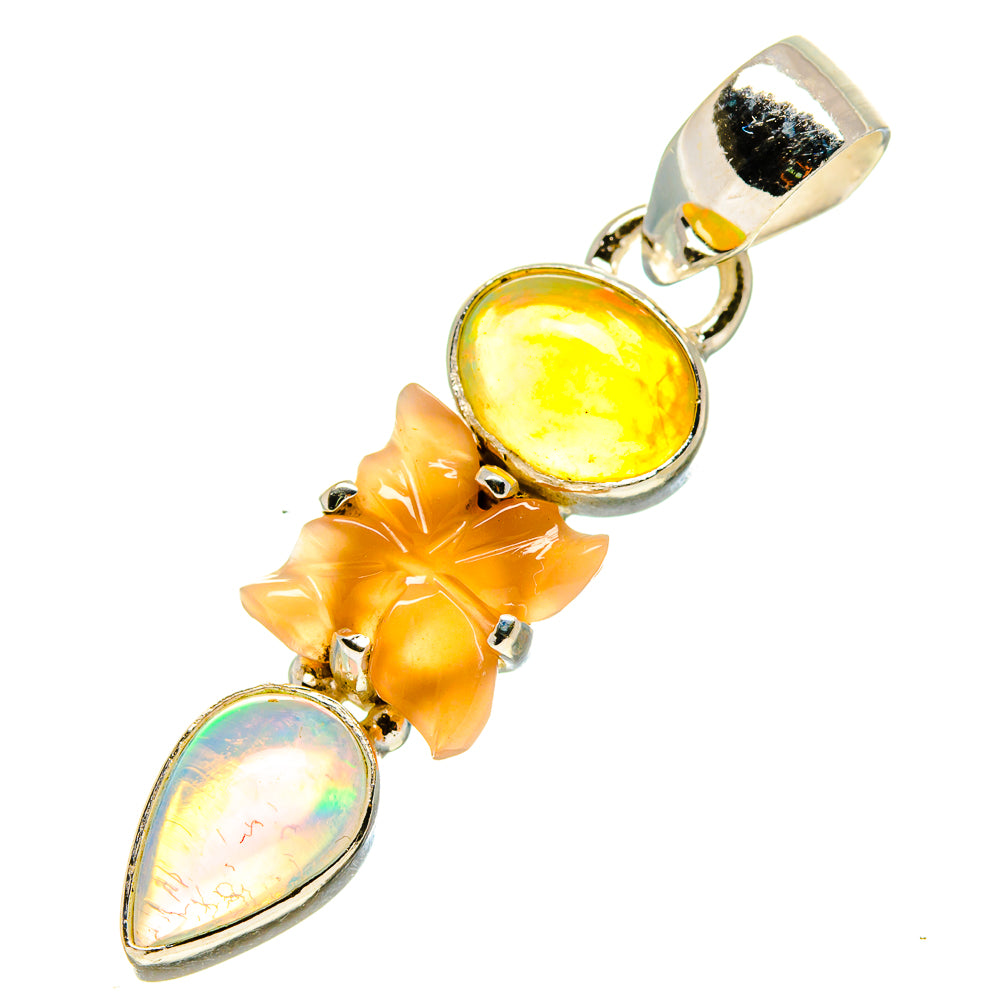 Ethiopian Opal Pendants handcrafted by Anasilvercos - PD758327