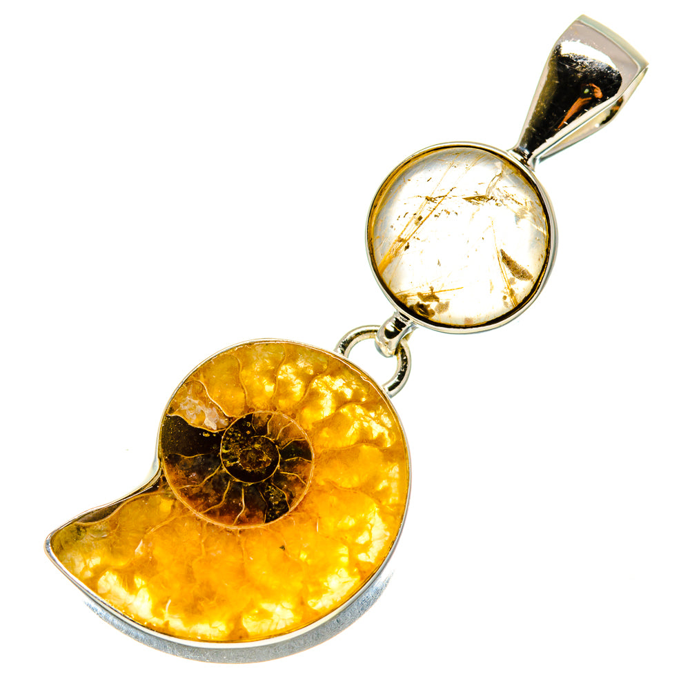 Ammonite Fossil Pendants handcrafted by Anasilvercos - PD758329