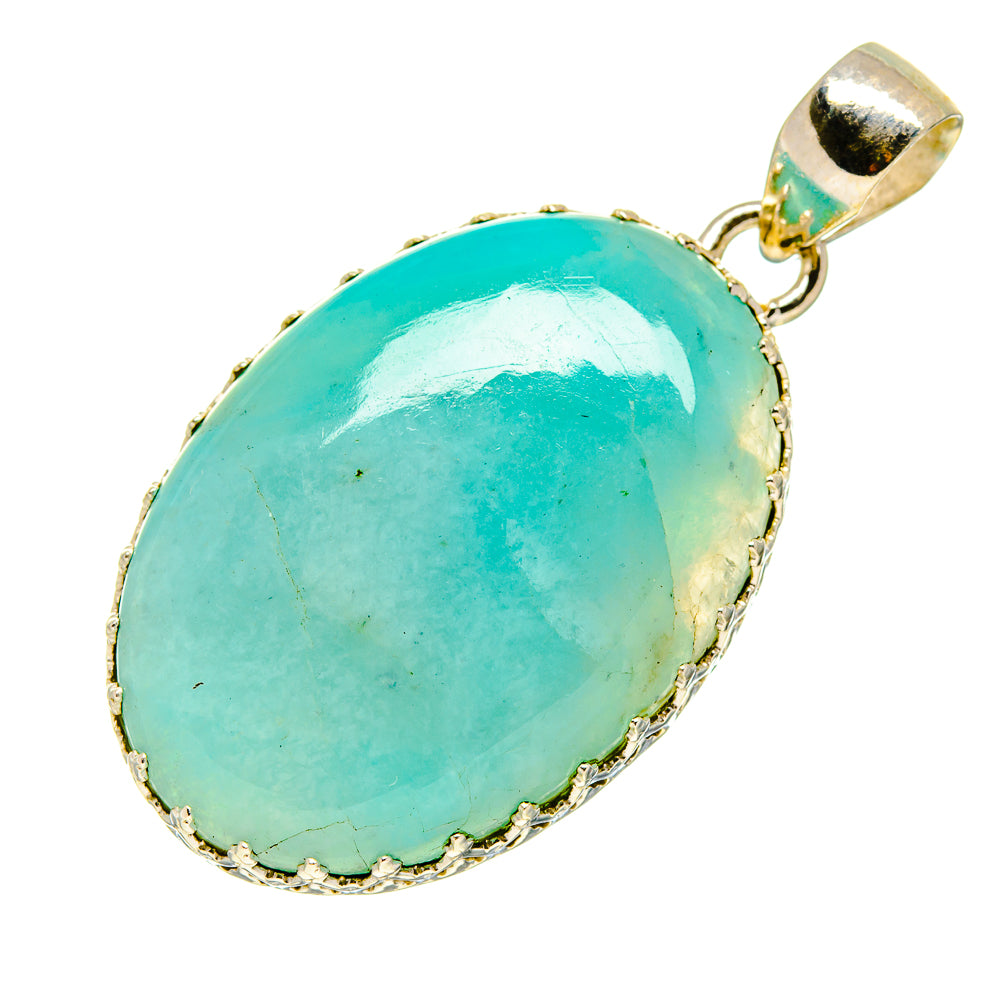 Peruvian Amazonite Pendants handcrafted by Anasilvercos - PD758331