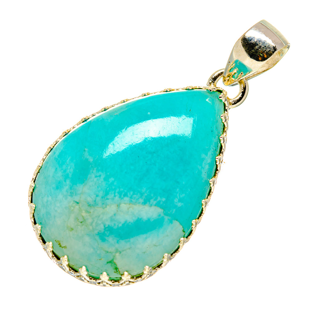 Peruvian Amazonite Pendants handcrafted by Anasilvercos - PD758332
