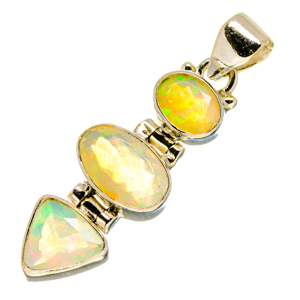 Ethiopian Opal Pendants handcrafted by Anasilvercos - PD758343