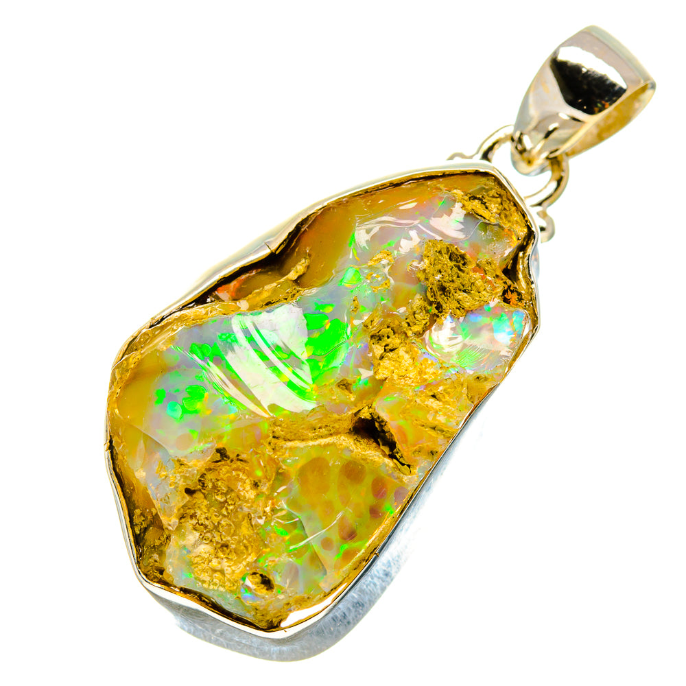 Ethiopian Opal Pendants handcrafted by Anasilvercos - PD758348
