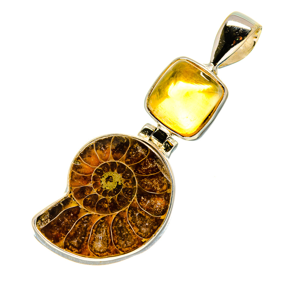 Ammonite Fossil Pendants handcrafted by Anasilvercos - PD758354