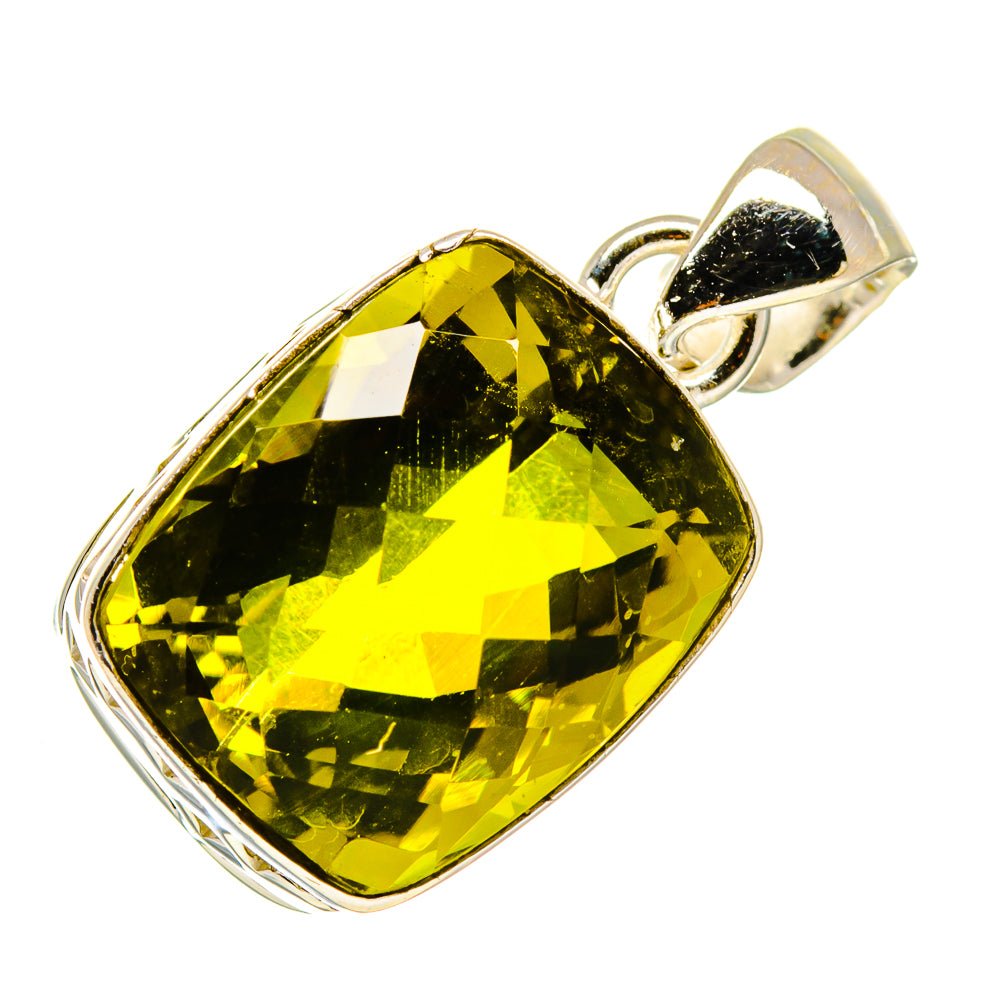 Olive Quartz Pendants handcrafted by Anasilvercos - PD758362
