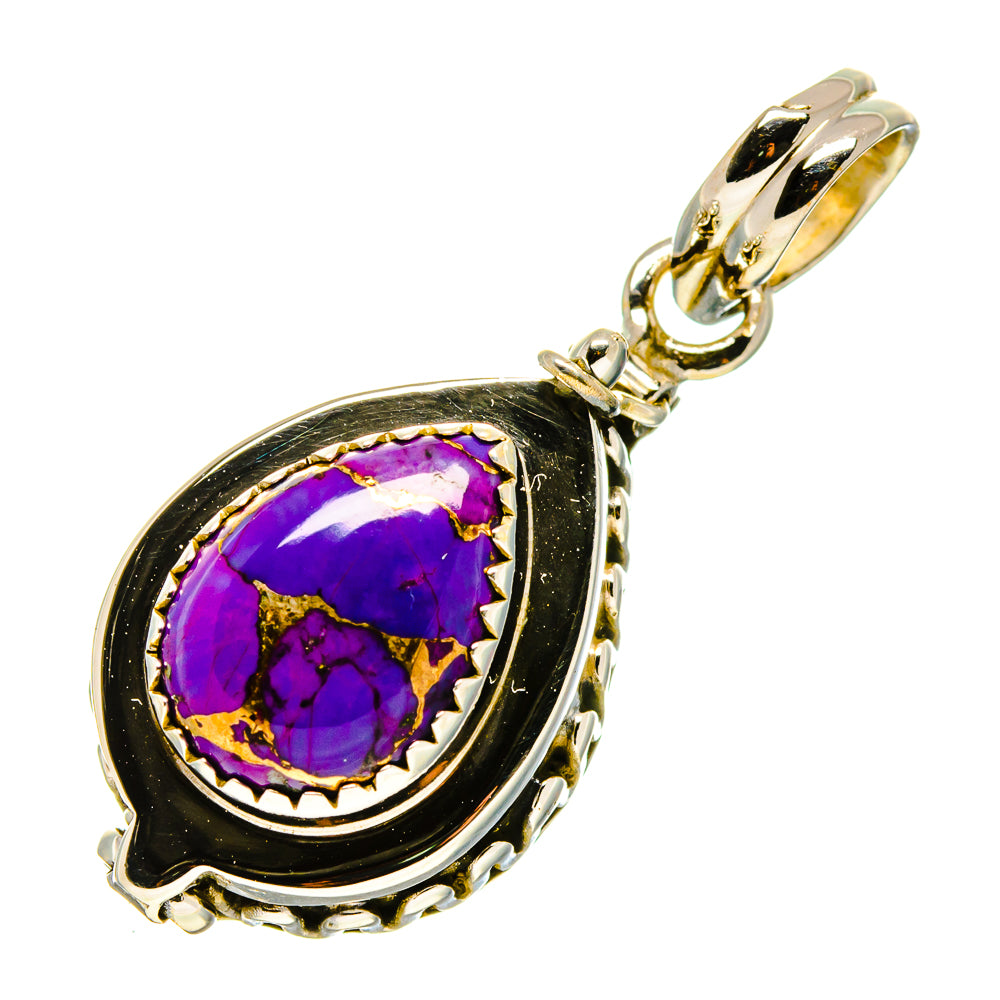 Purple Copper Composite Turquoise Pendants handcrafted by Anasilvercos - PD758370