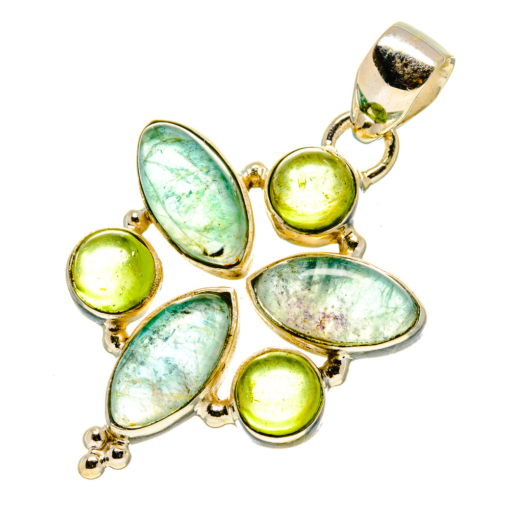 Blue Fluorite Pendants handcrafted by Anasilvercos - PD758375
