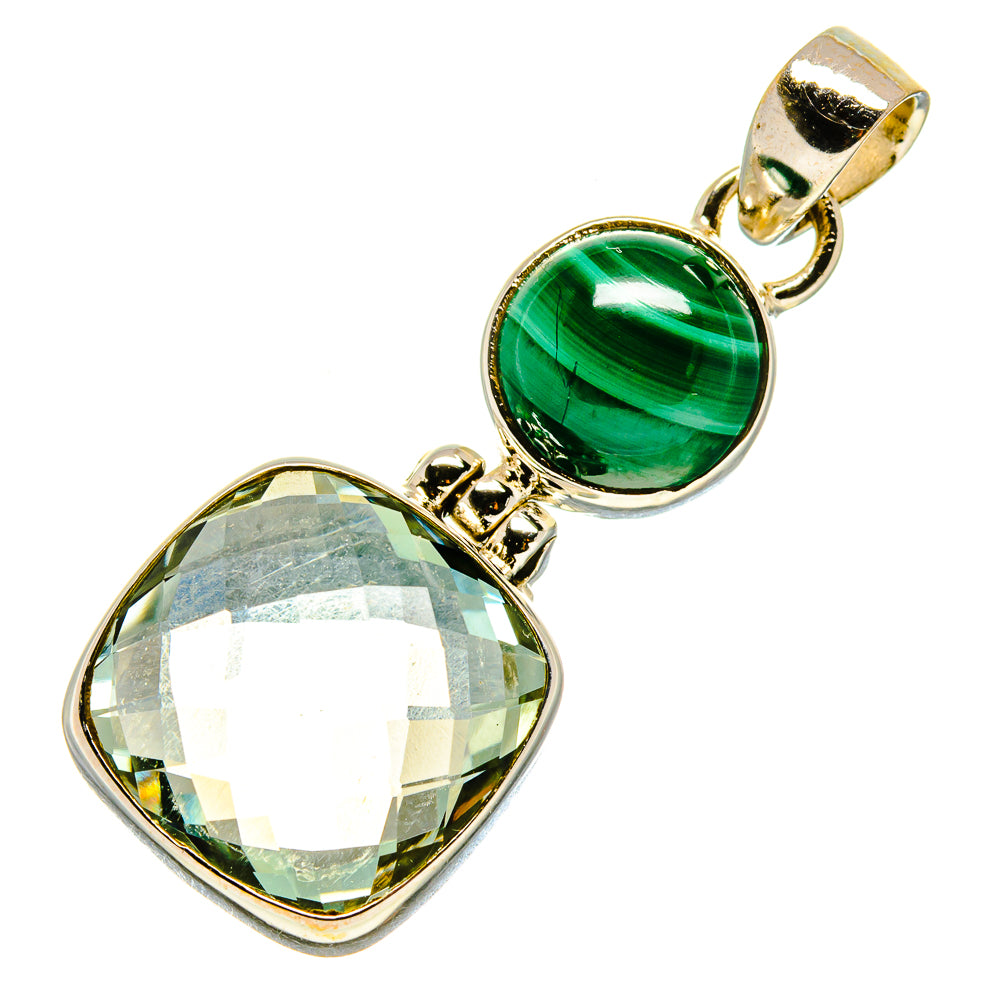 Green Amethyst Pendants handcrafted by Anasilvercos - PD758376