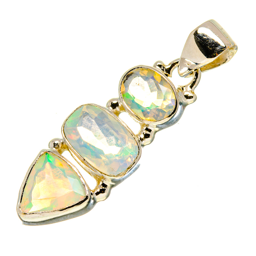 Ethiopian Opal Pendants handcrafted by Anasilvercos - PD758379