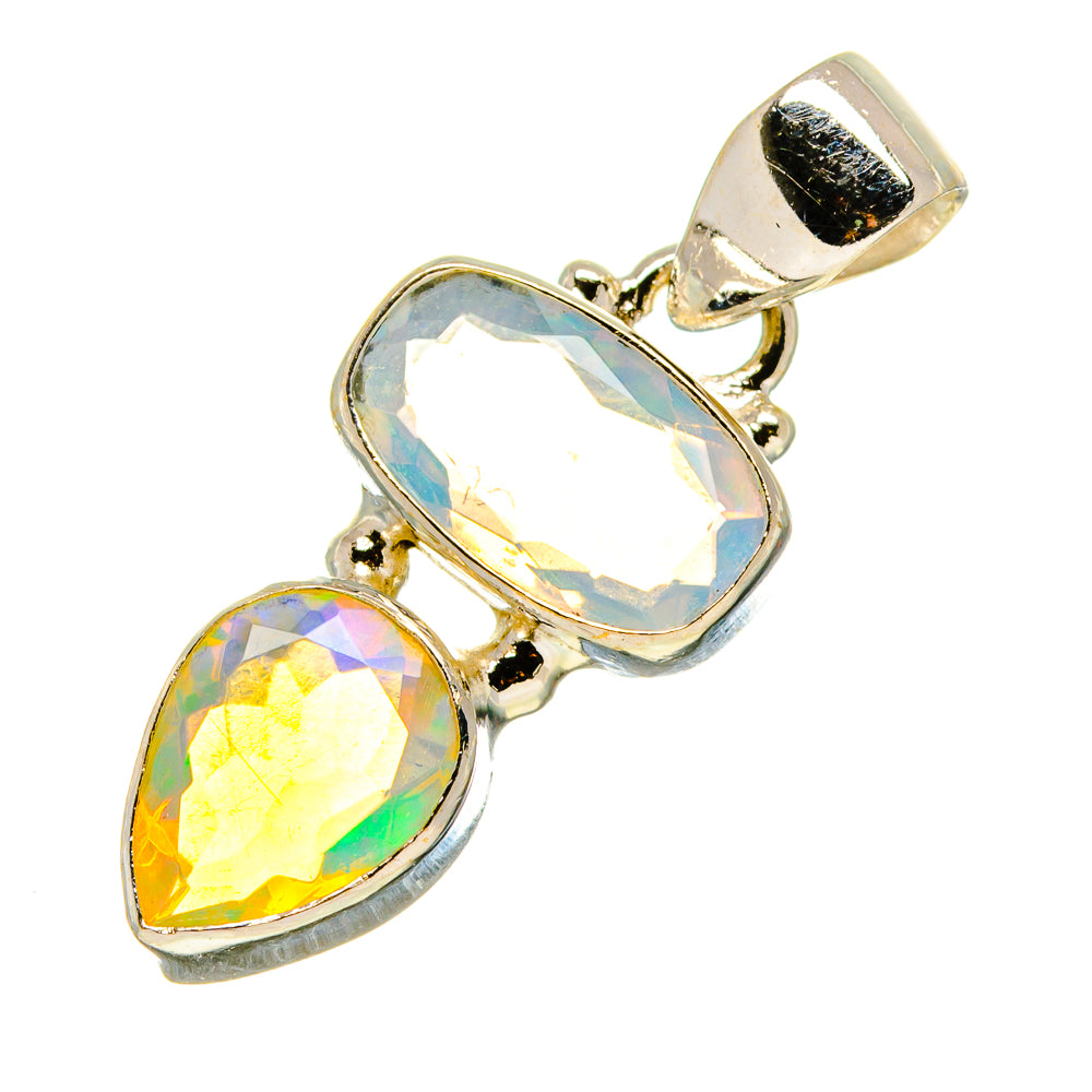 Ethiopian Opal Pendants handcrafted by Anasilvercos - PD758404