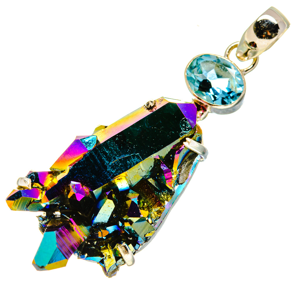 Titanium Sunshine Druzy Pendants handcrafted by Anasilvercos - PD758427