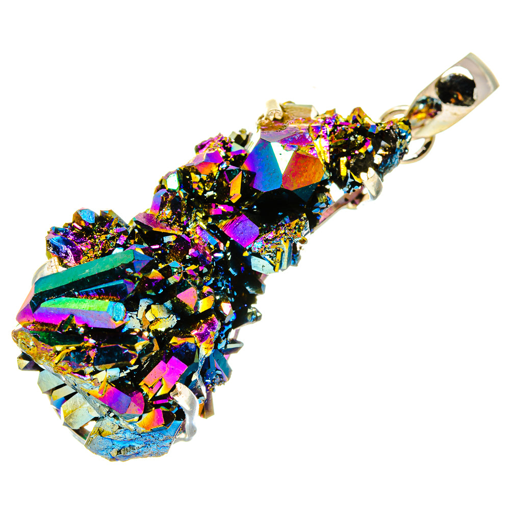 Titanium Sunshine Druzy Pendants handcrafted by Anasilvercos - PD758428