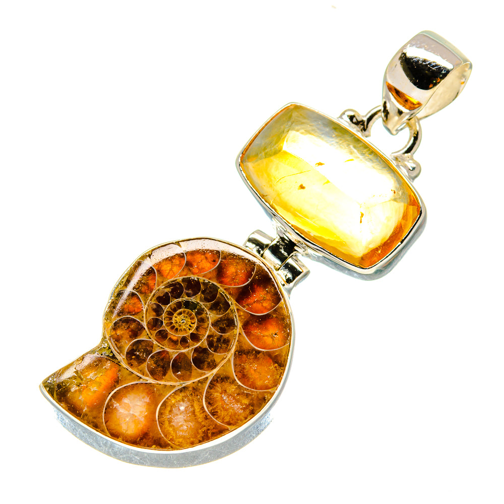 Ammonite Fossil Pendants handcrafted by Anasilvercos - PD758437