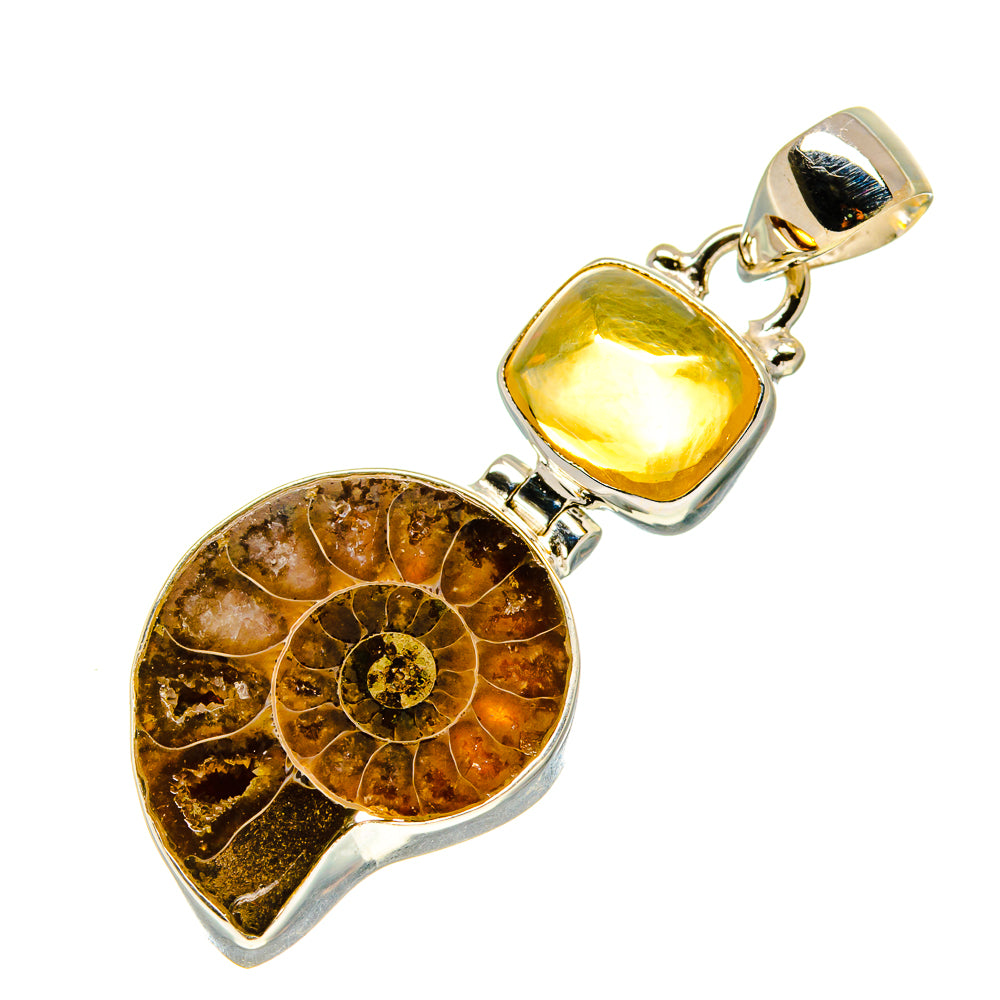 Ammonite Fossil Pendants handcrafted by Anasilvercos - PD758438