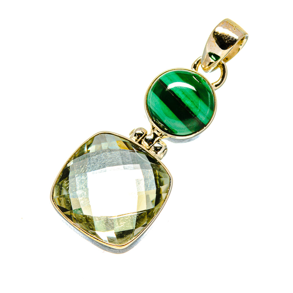 Green Amethyst Pendants handcrafted by Anasilvercos - PD758445