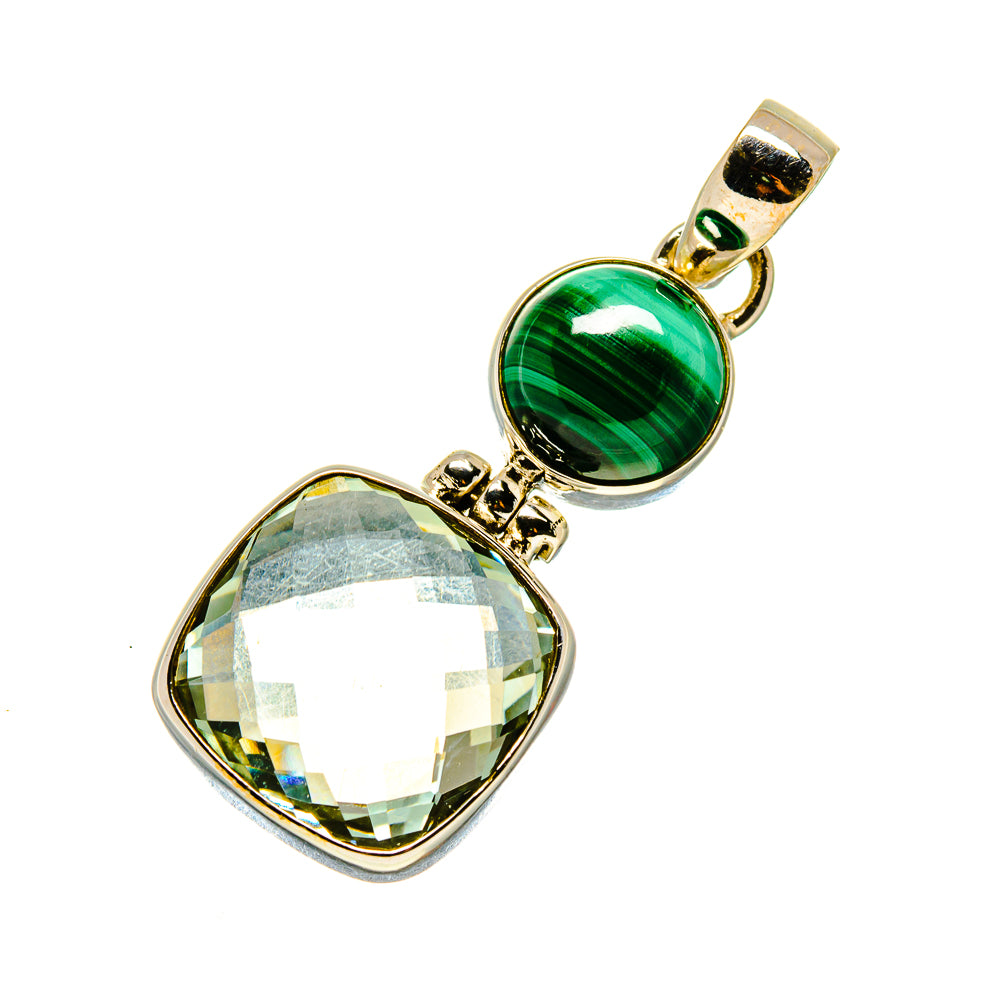 Green Amethyst Pendants handcrafted by Anasilvercos - PD758446