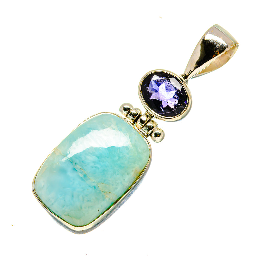 Peruvian Amazonite Pendants handcrafted by Anasilvercos - PD758448