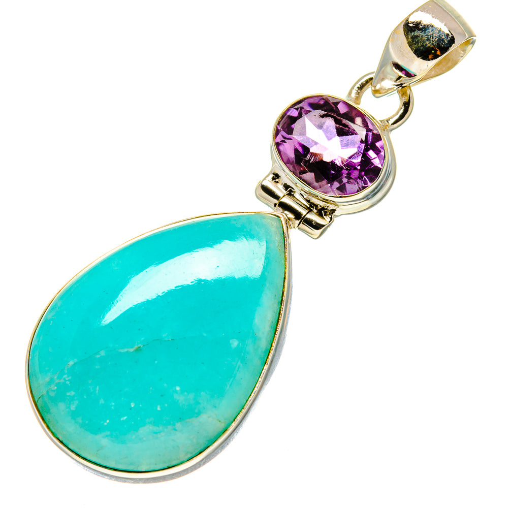 Peruvian Amazonite Pendants handcrafted by Anasilvercos - PD758451