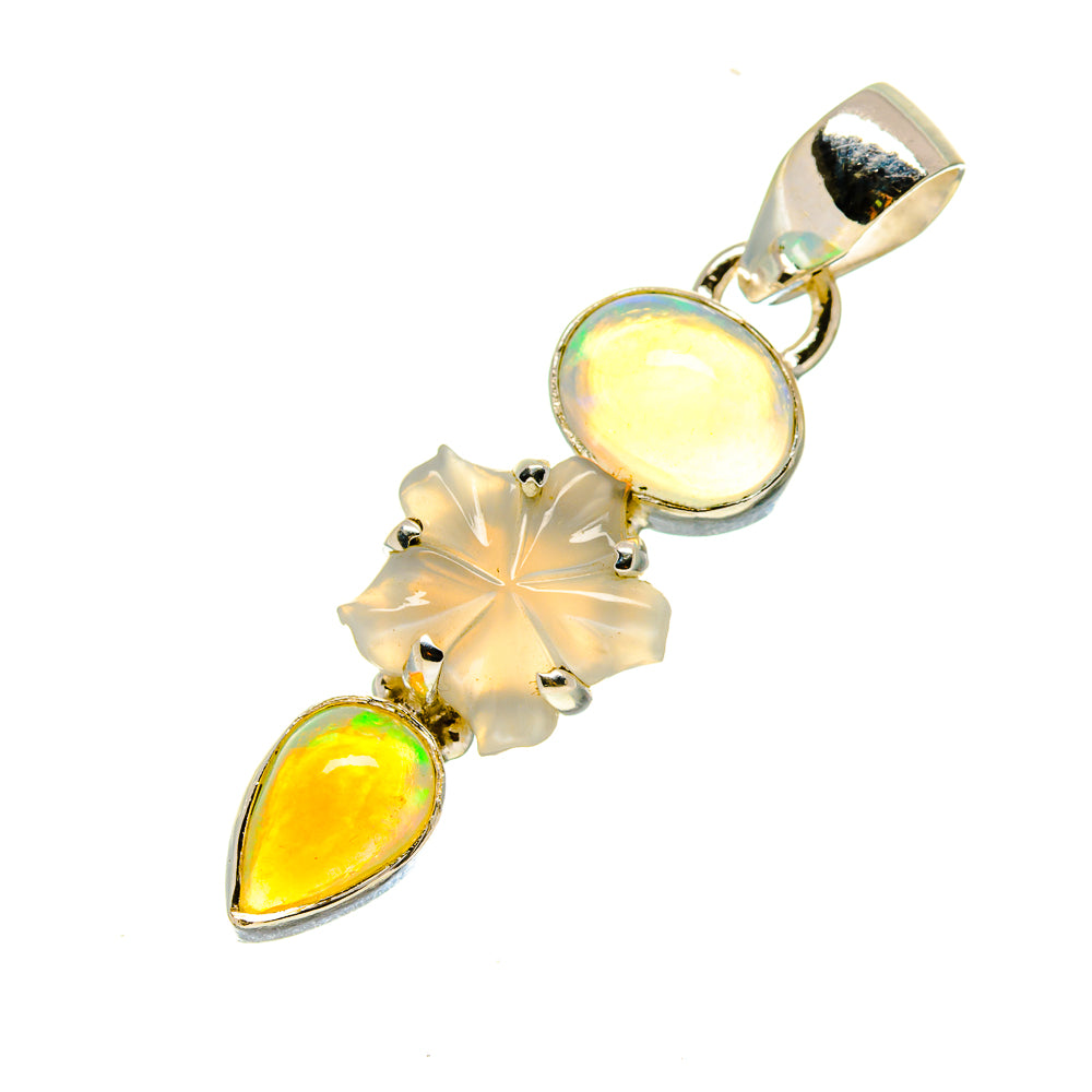 Rainbow Moonstone Pendants handcrafted by Anasilvercos - PD758454