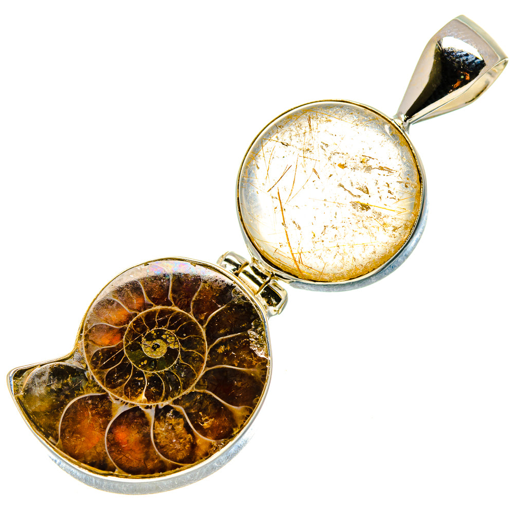 Ammonite Fossil Pendants handcrafted by Anasilvercos - PD758459