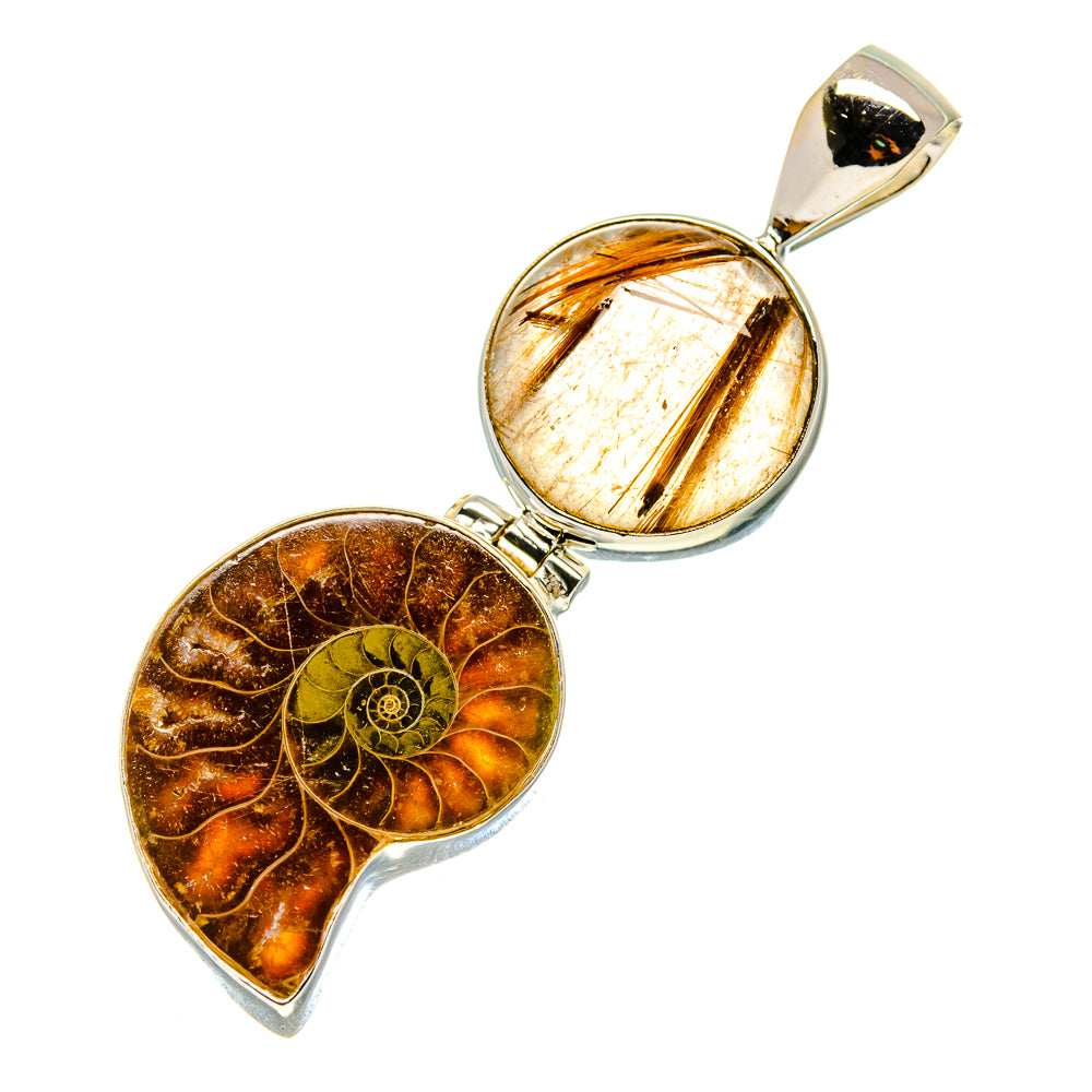 Ammonite Fossil Pendants handcrafted by Anasilvercos - PD758460