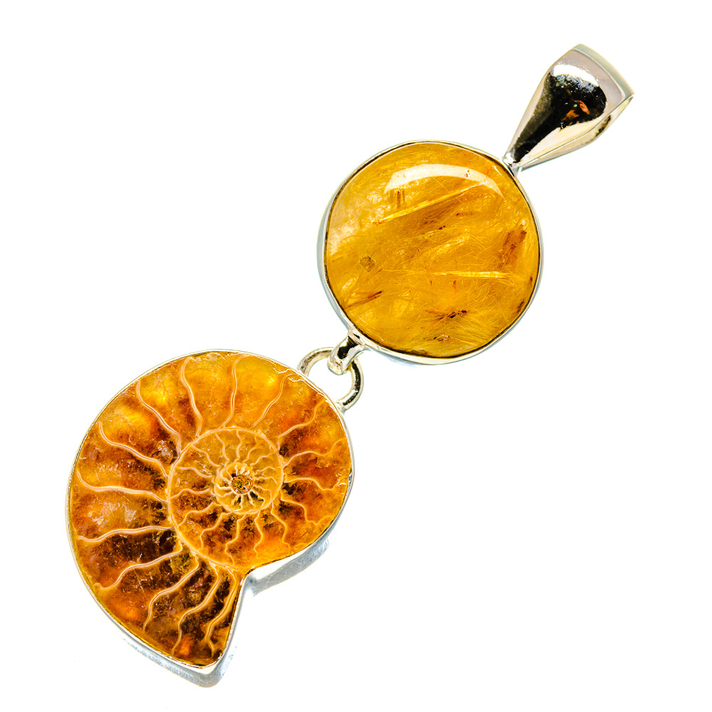 Ammonite Fossil Pendants handcrafted by Anasilvercos - PD758461