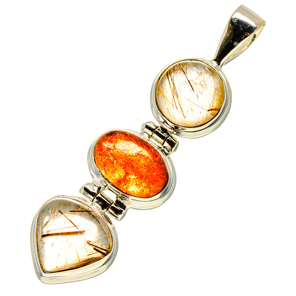 Rutilated Quartz Pendants handcrafted by Anasilvercos - PD758463