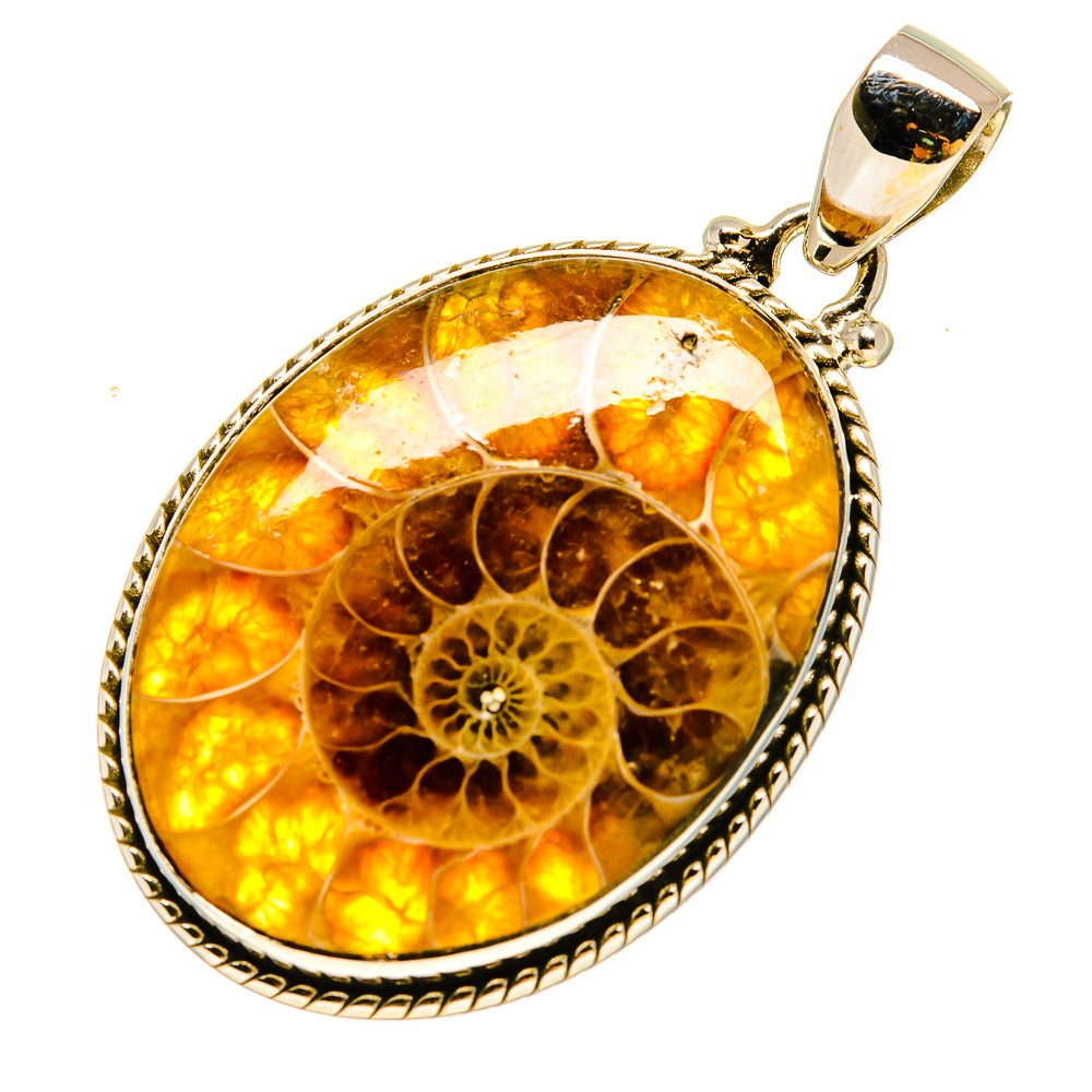 Ammonite Fossil Pendants handcrafted by Anasilvercos - PD758503