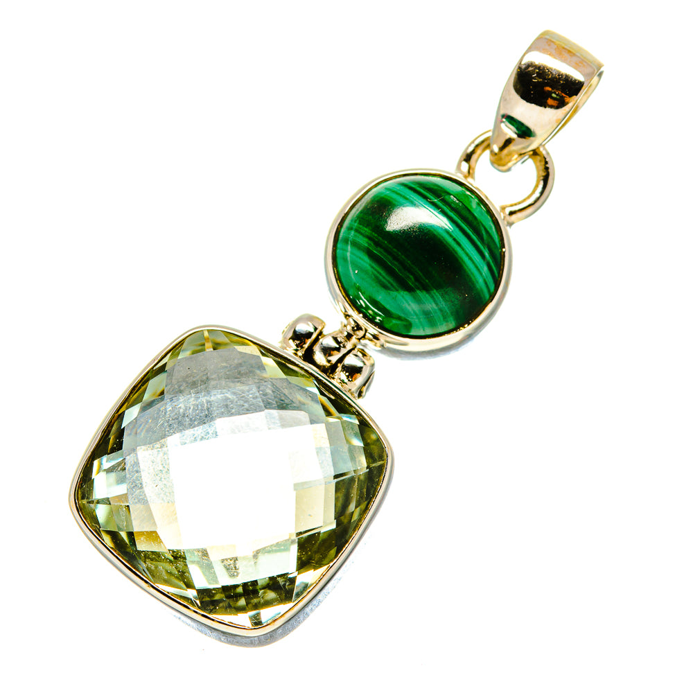 Green Amethyst Pendants handcrafted by Anasilvercos - PD758516