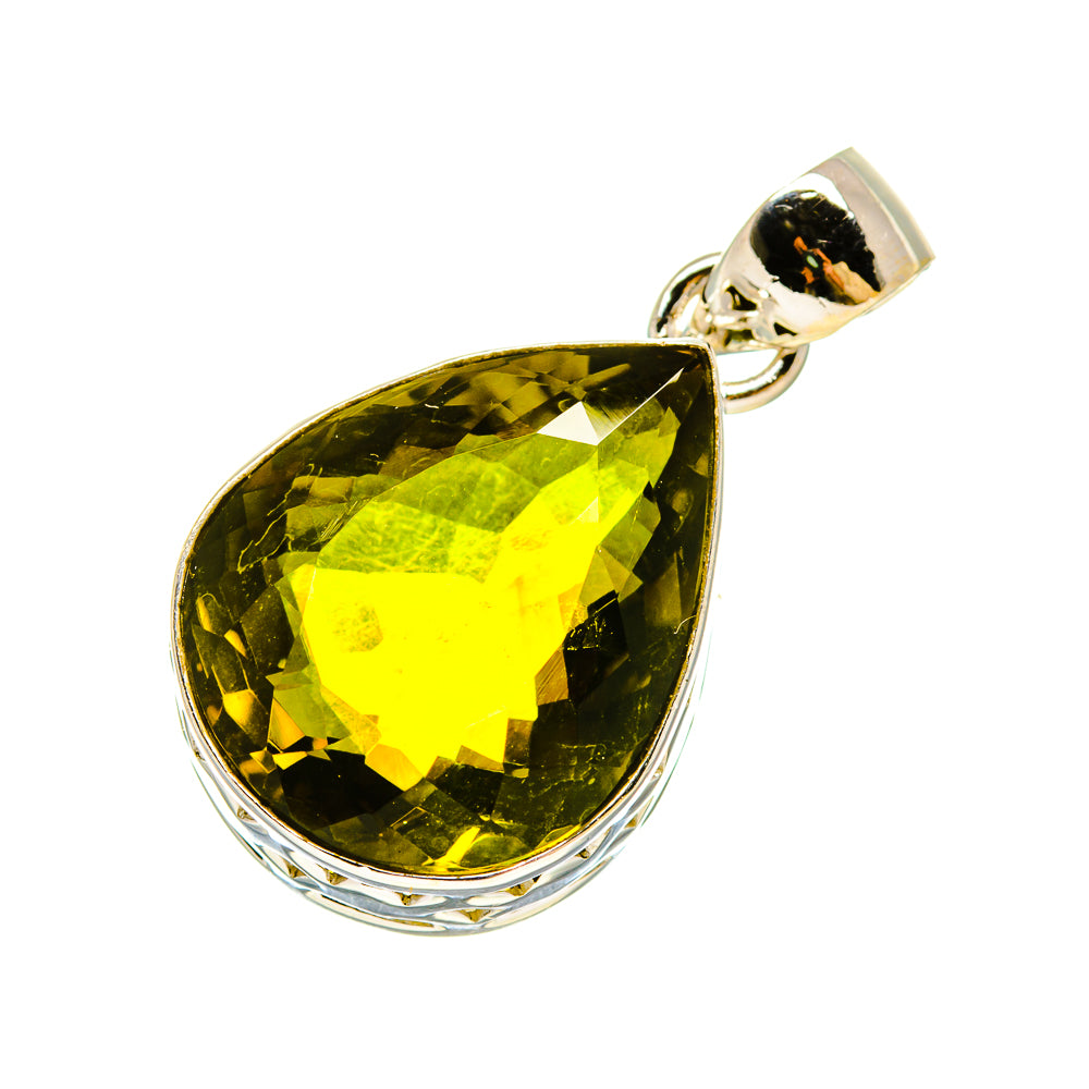 Olive Quartz Pendants handcrafted by Anasilvercos - PD758525