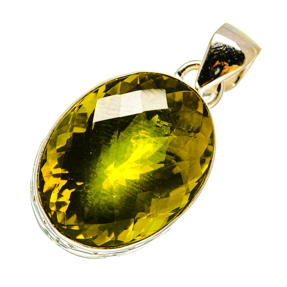 Olive Quartz Pendants handcrafted by Anasilvercos - PD758528