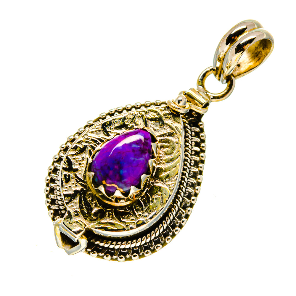 Purple Copper Composite Turquoise Pendants handcrafted by Anasilvercos - PD758530