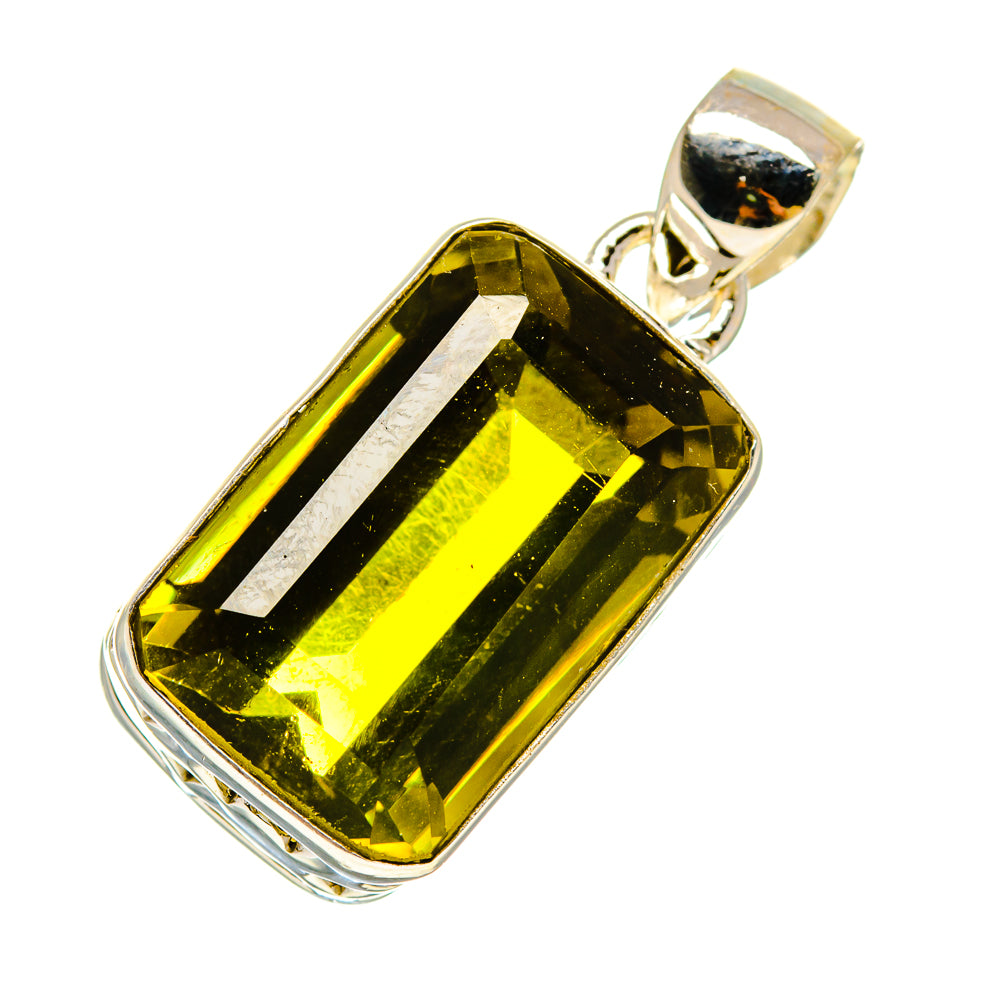 Olive Quartz Pendants handcrafted by Anasilvercos - PD758532