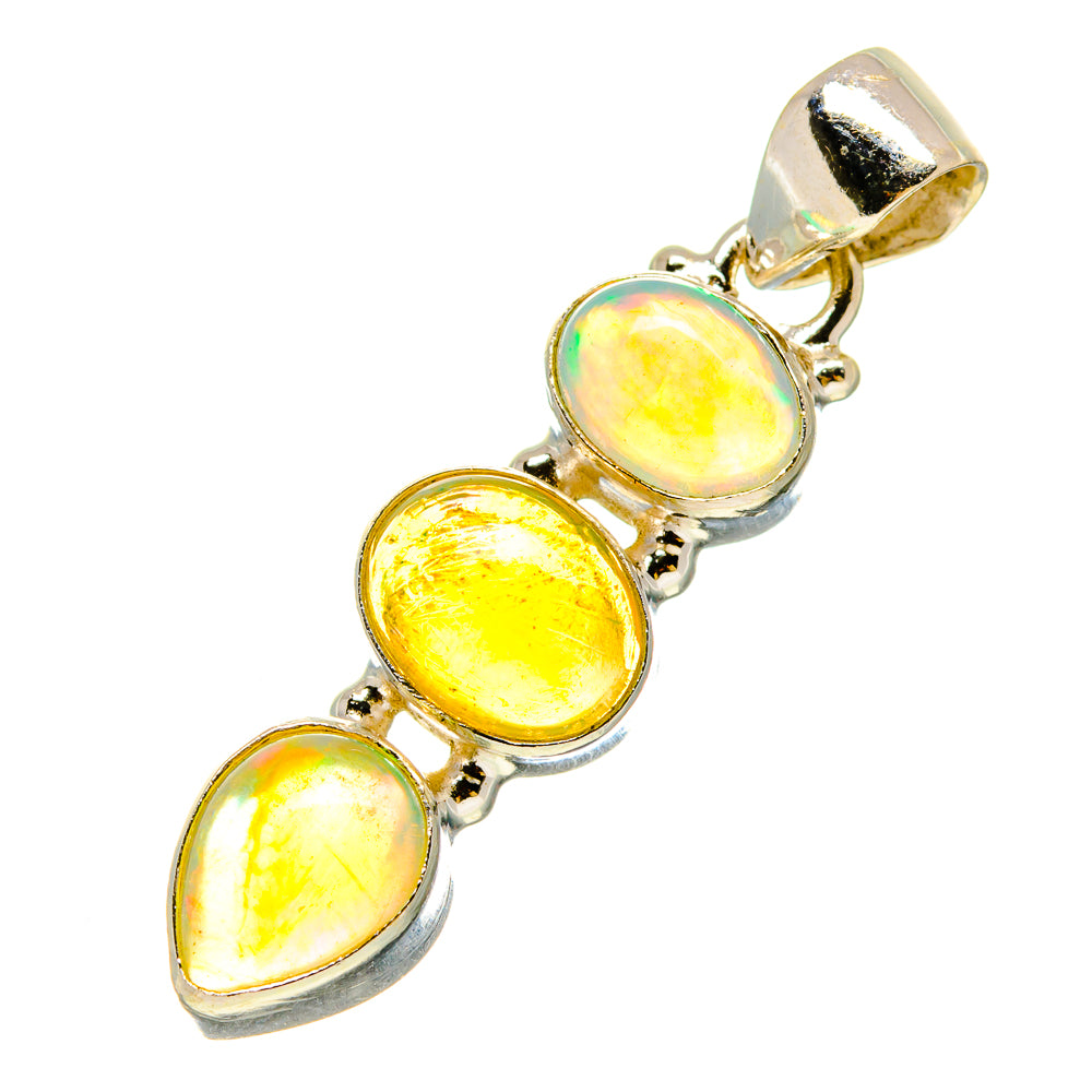 Ethiopian Opal Pendants handcrafted by Anasilvercos - PD758548