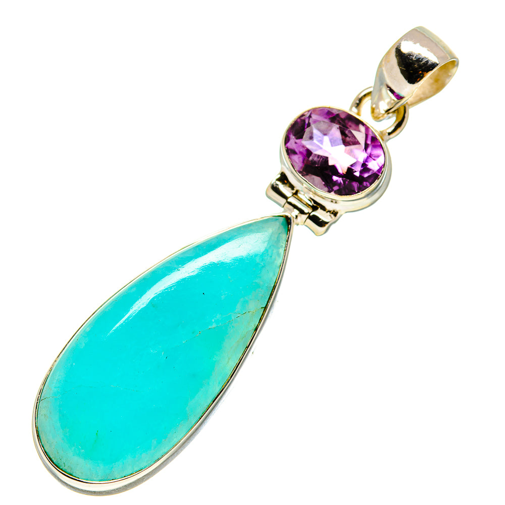 Peruvian Amazonite Pendants handcrafted by Anasilvercos - PD758559