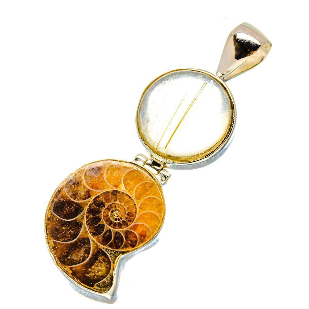 Ammonite Fossil Pendants handcrafted by Anasilvercos - PD758562