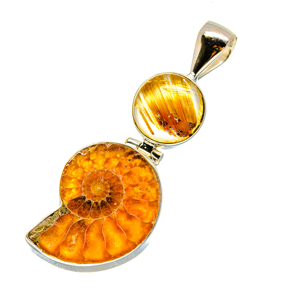 Ammonite Fossil Pendants handcrafted by Anasilvercos - PD758563